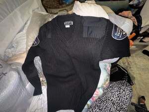 Tact Squad Commando Security V-Neck Sweater with Allied Universal Patches